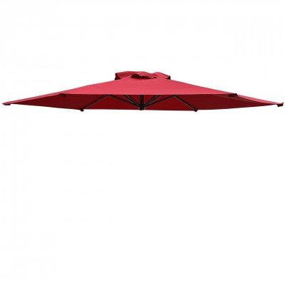 Replacement Patio Umbrella Canopy Cover for 9ft 6 Ribs Umbrella Taupe (CANOPY ONLY)-Burgundy   563600383